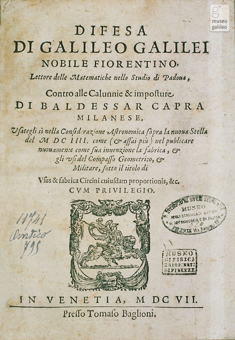 Difesa di Galileo... contro Baldessar Capra